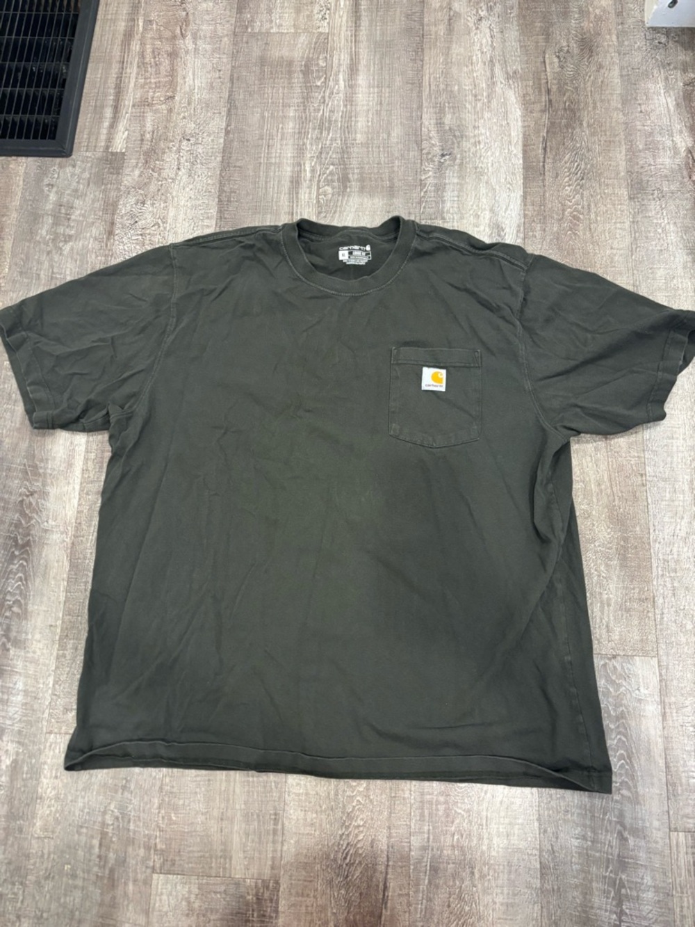 Carhartt Men's Pocket T-Shirt - Dark Olive/Grey
